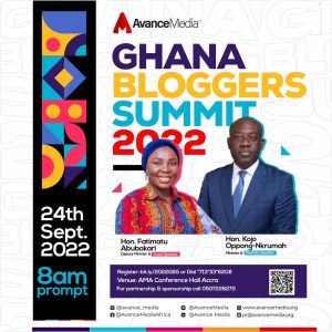 2022 Ghana Bloggers Summit: Hon Kojo Oppong Nkrumah & Hon Fatimatu Abubakar announced as speakers