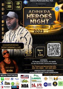 Qwamenewking to Headline Adinkra Heroes Night Excellence Awards